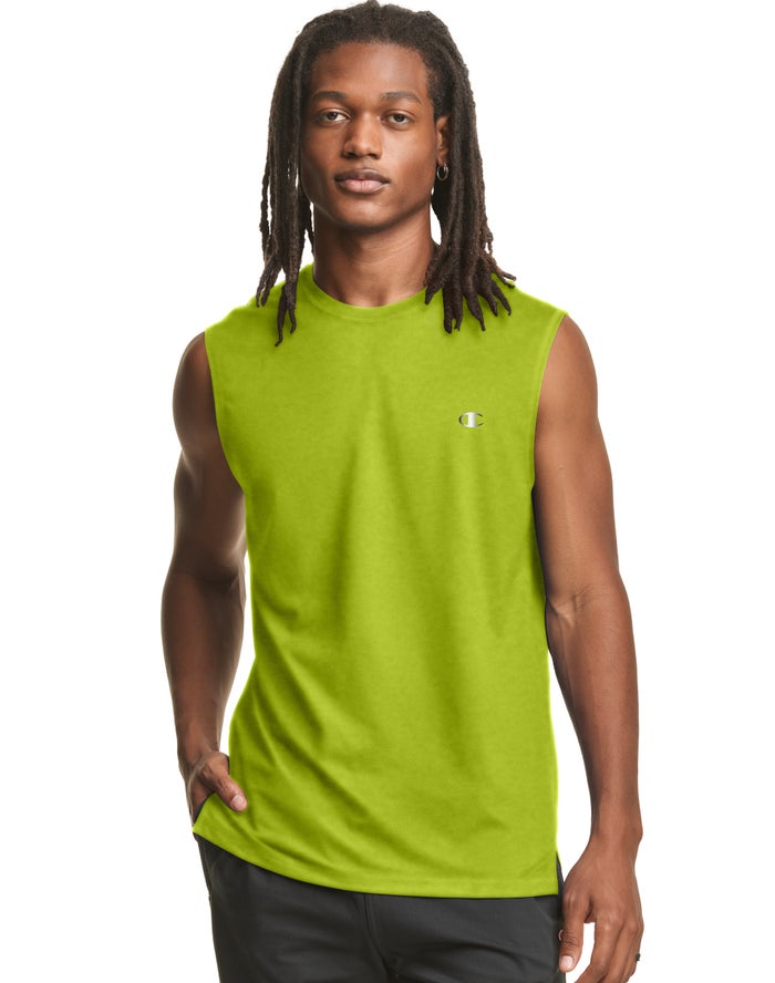 Champion Mens Tank Tops NZ - Double Dry® Green ( 8079-WQNUM )